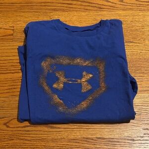 Under Armour Royal Blue Tee with Metallic Logo